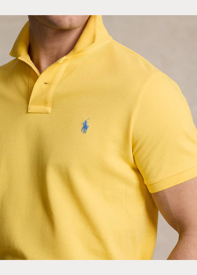 Ralph Lauren Custom Slim Fit Mesh Polo Shirt | Oasis Yellow