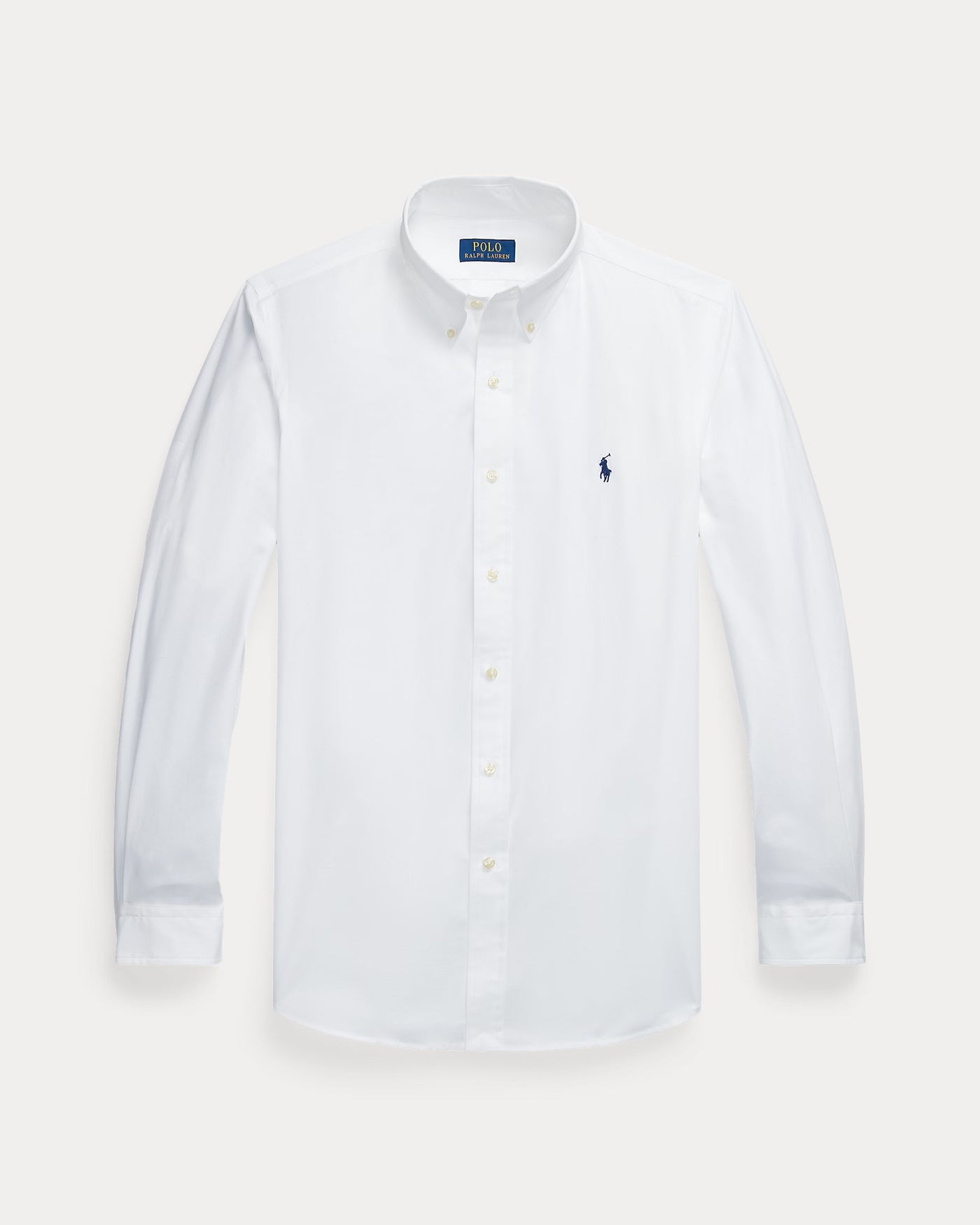 Ralph Lauren Custom Fit Stretch Poplin Shirt | White