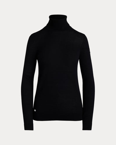 Lauren Ralph Lauren Silk-Blend Roll Neck Jumper | Black