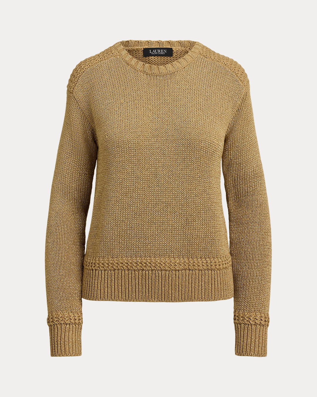 Lauren Ralph Lauren Metallic Cotton-Blend Jumper | Relic Gold