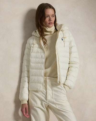 Ralph Lauren Water-Resistant Packable Hooded Jacket | Estate Cream