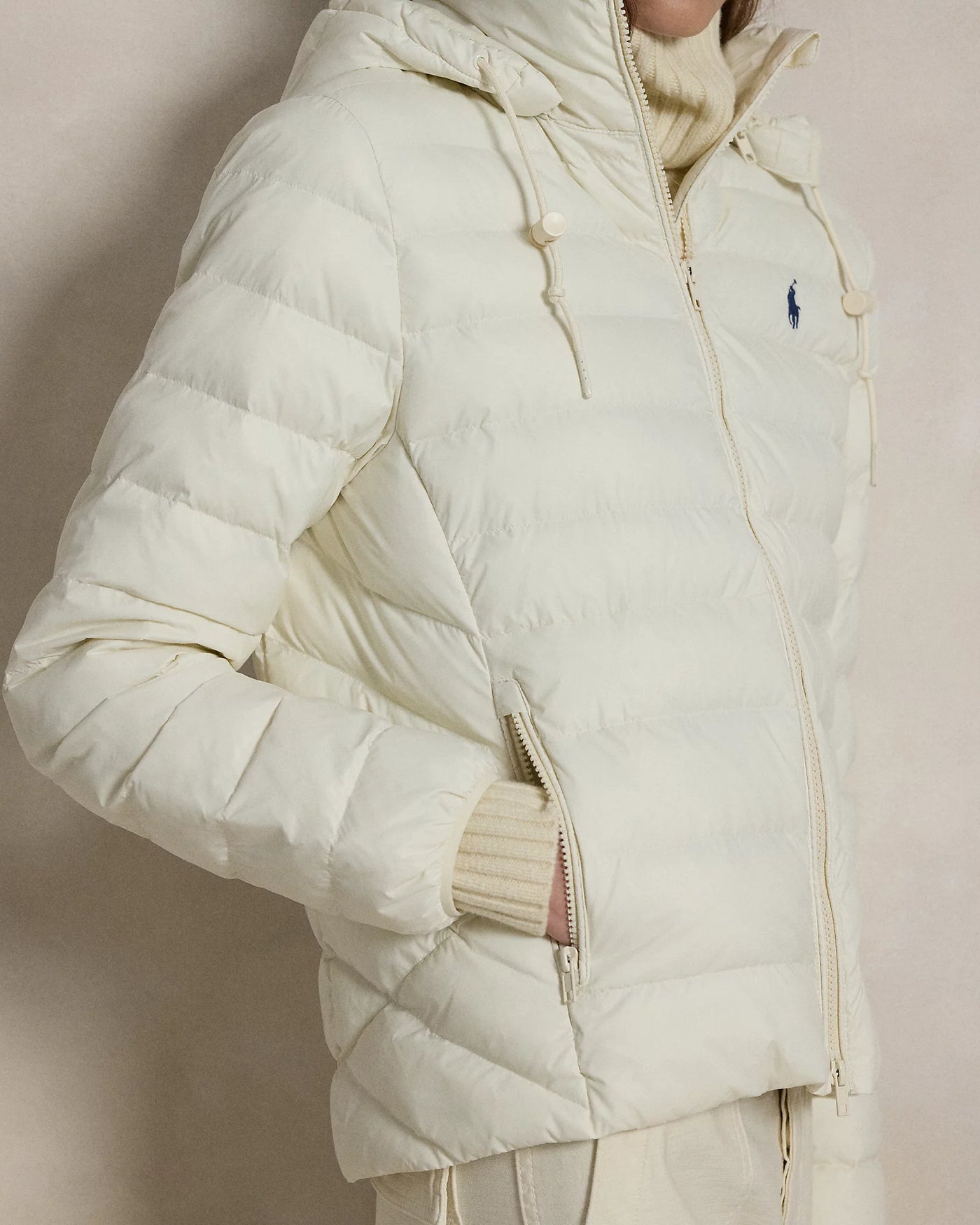 Ralph Lauren Water-Resistant Packable Hooded Jacket | Estate Cream