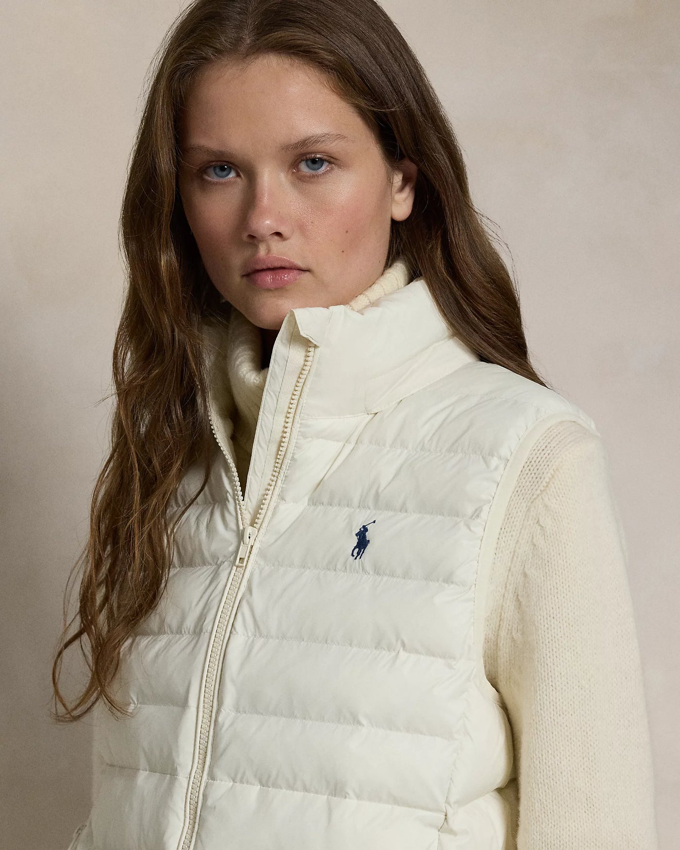 Ralph Lauren Water-Repellent Packable Gilet | Estate Cream