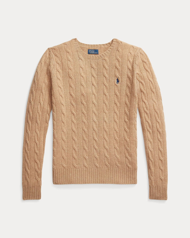 Ralph Lauren Cable Wool-Cashmere Crewneck Jumper | Camel