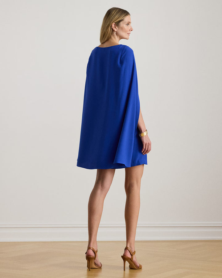 Lauren Ralph Lauren Cape Georgette Cocktail Dress | Cruise Royal