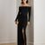 Lauren Ralph Lauren Rib-Knit & Crepe Off-the-Shoulder Gown | Black