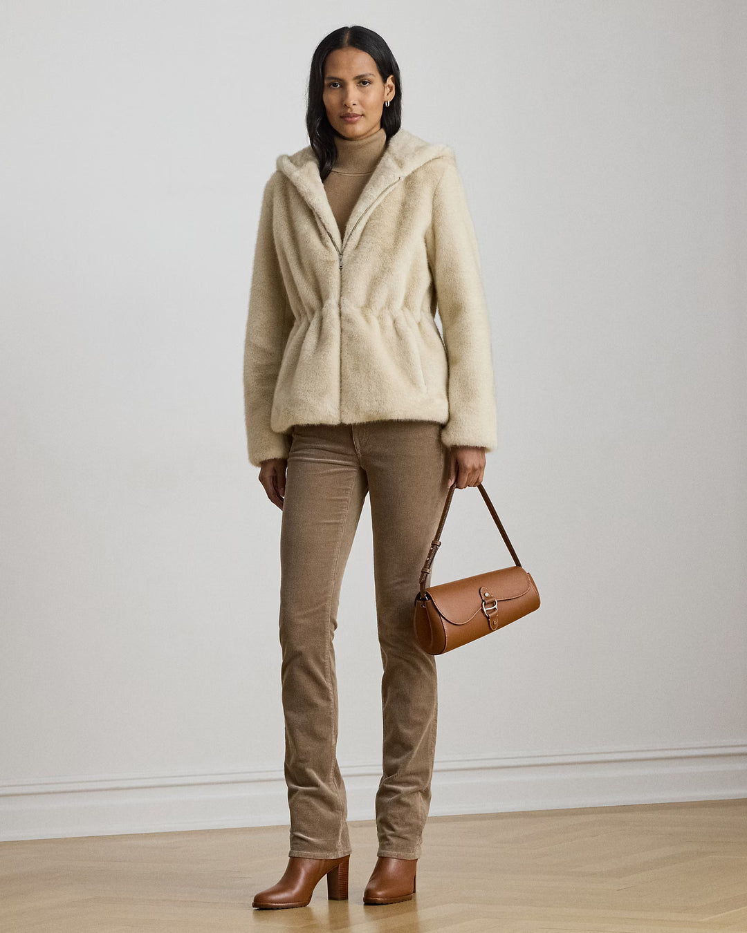 Lauren Ralph Lauren Hooded Faux-Fur Anorak | Cream