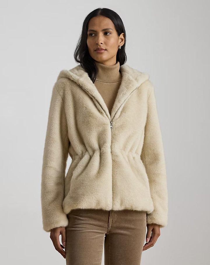 Lauren Ralph Lauren Hooded Faux-Fur Anorak | Cream