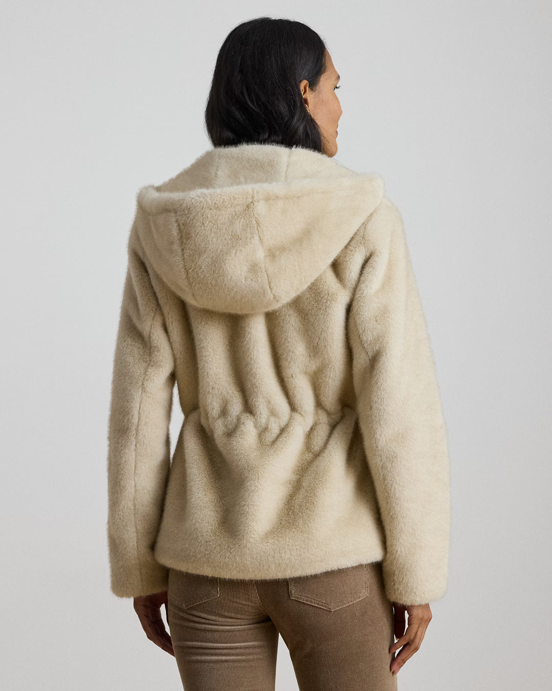 Lauren Ralph Lauren Hooded Faux-Fur Anorak | Cream