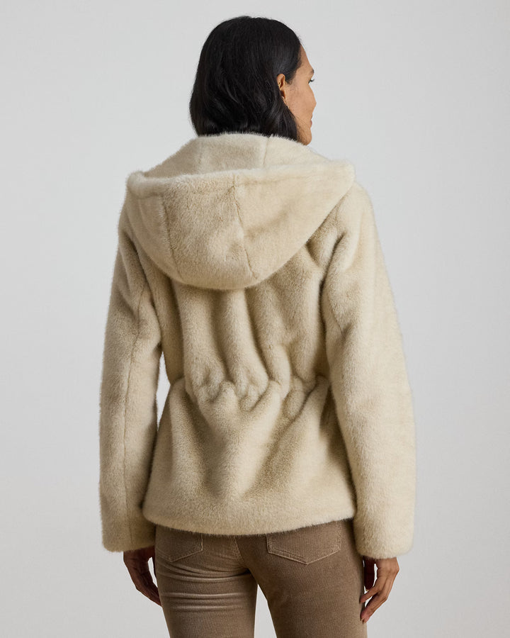 Lauren Ralph Lauren Hooded Faux-Fur Anorak | Cream