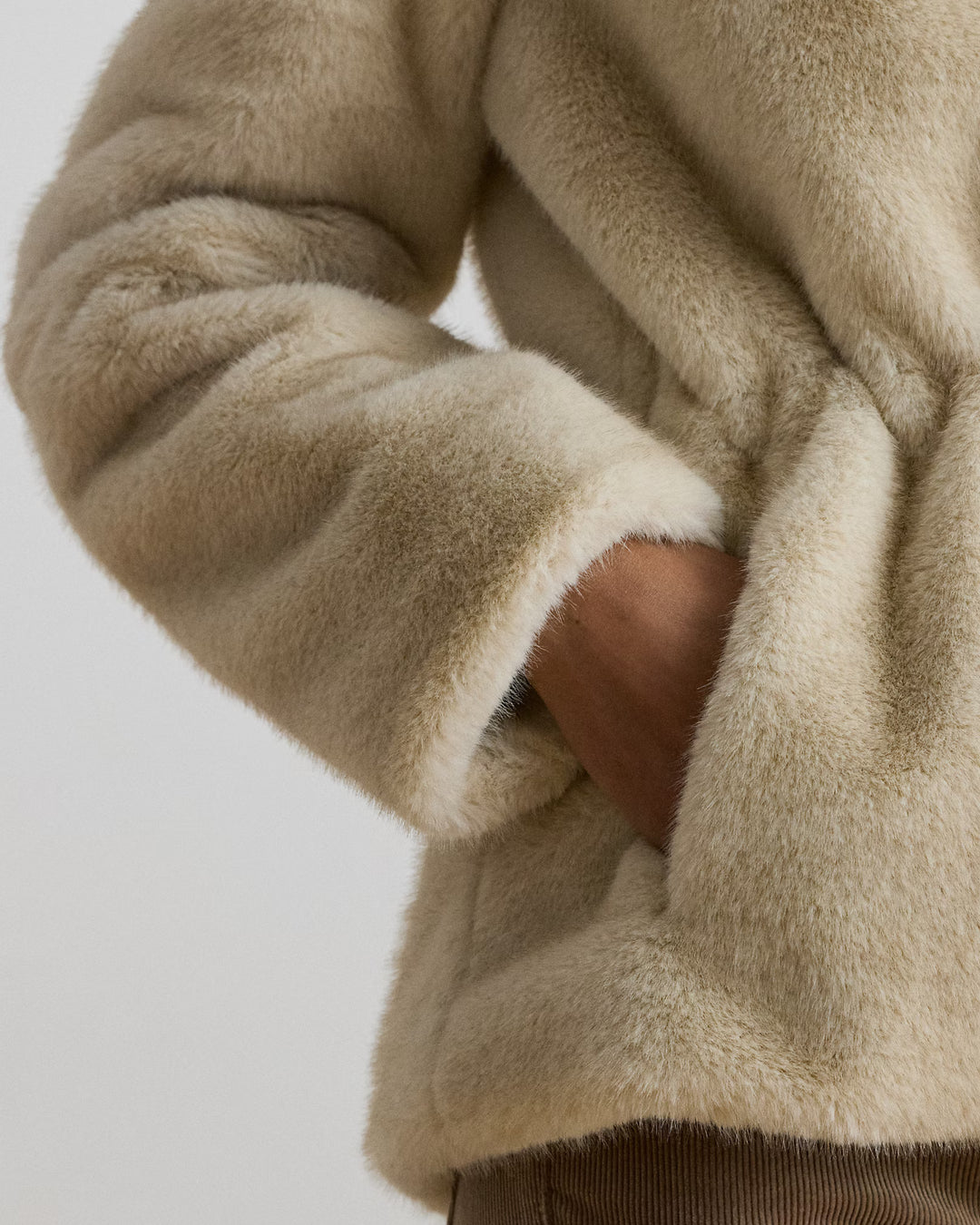 Lauren Ralph Lauren Hooded Faux-Fur Anorak | Cream