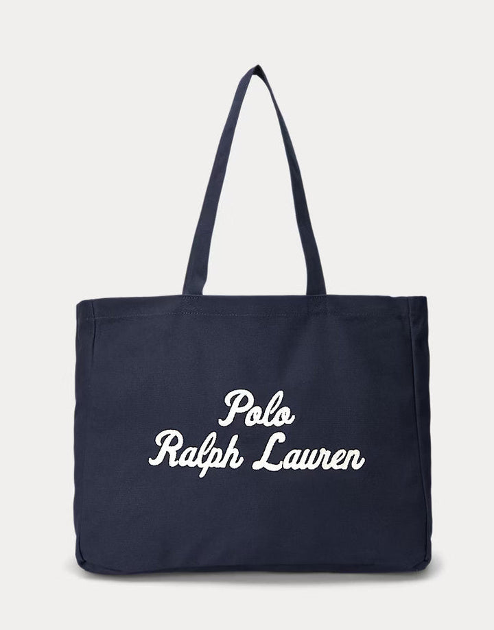 Ralph Lauren Embroidered Canvas Tote | Newport Navy