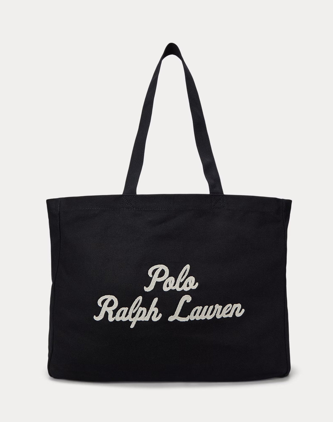 Ralph Lauren Embroidered Canvas Tote | Black