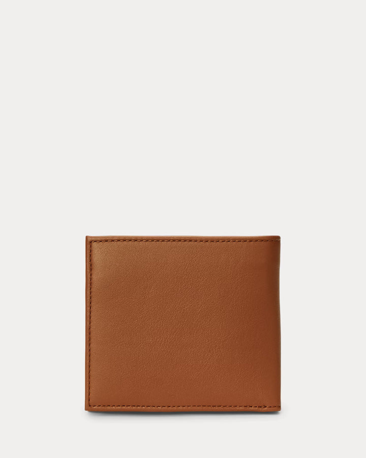 Ralph Lauren Smooth Leather Billfold Coin Wallet | Saddle
