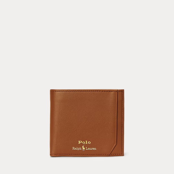 Ralph Lauren Smooth Leather Billfold Coin Wallet | Saddle