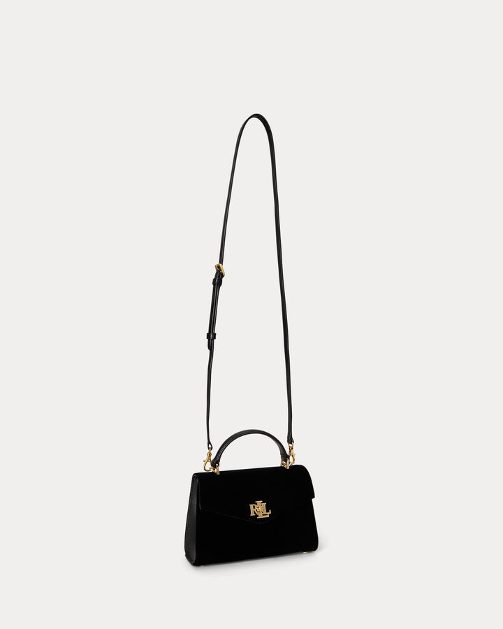Lauren Ralph Lauren Velvet Small Farrah Satchel | Black