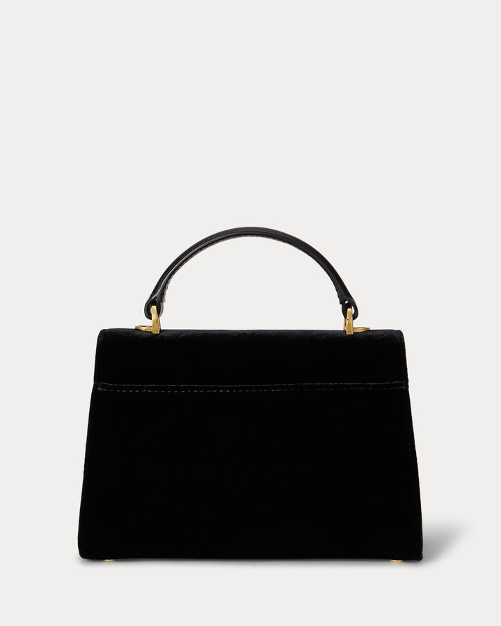 Lauren Ralph Lauren Velvet Small Farrah Satchel | Black
