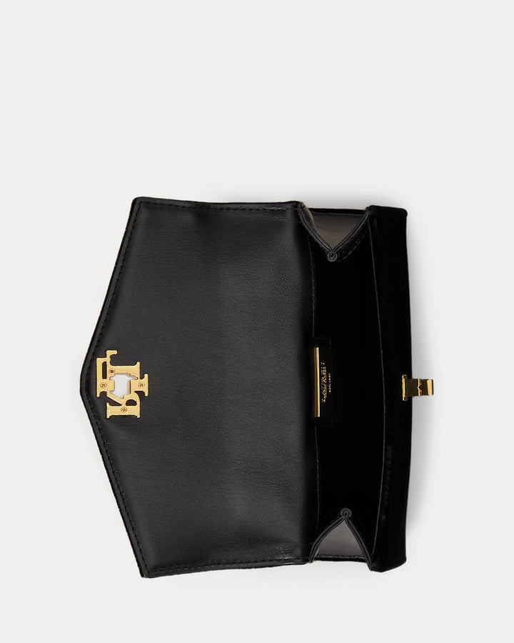Lauren Ralph Lauren Velvet Small Farrah Satchel | Black