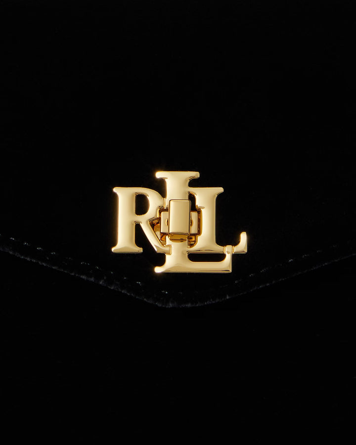 Lauren Ralph Lauren Velvet Small Farrah Satchel | Black