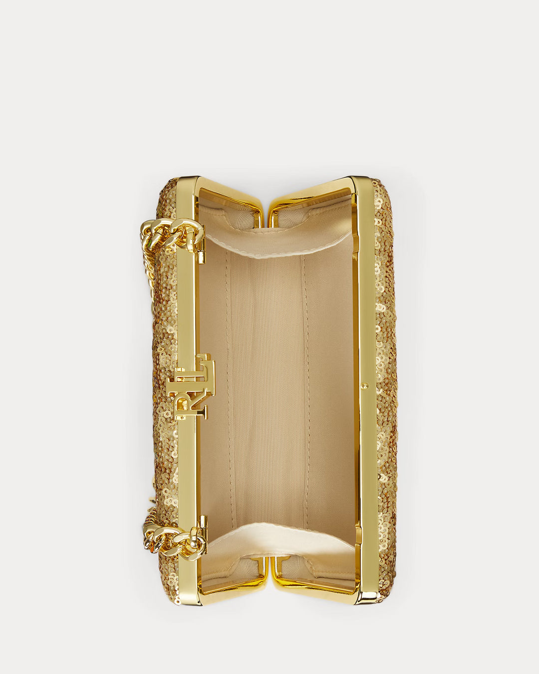 Lauren Ralph Lauren Sequined Small Franki Clutch | Antique Gold