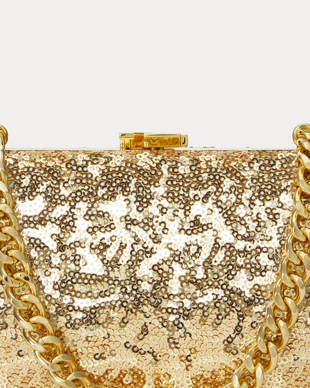 Lauren Ralph Lauren Sequined Small Franki Clutch | Antique Gold