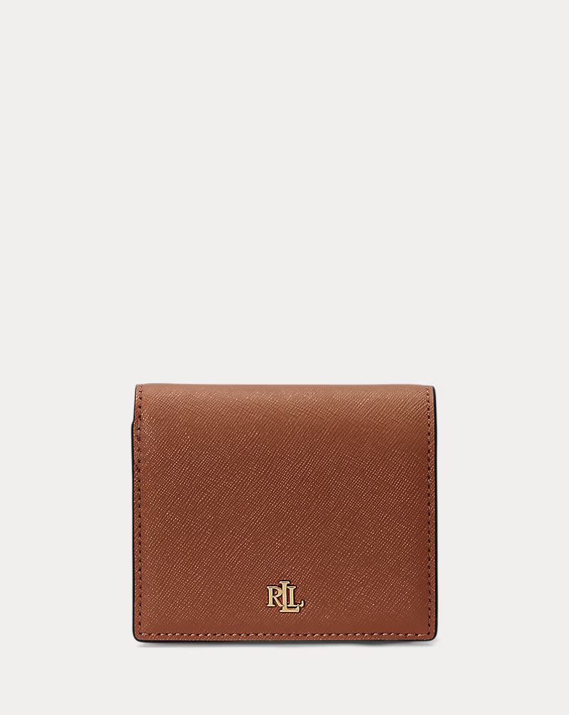Lauren Ralph Lauren Crosshatch Leather Compact Women's Wallet | Tan