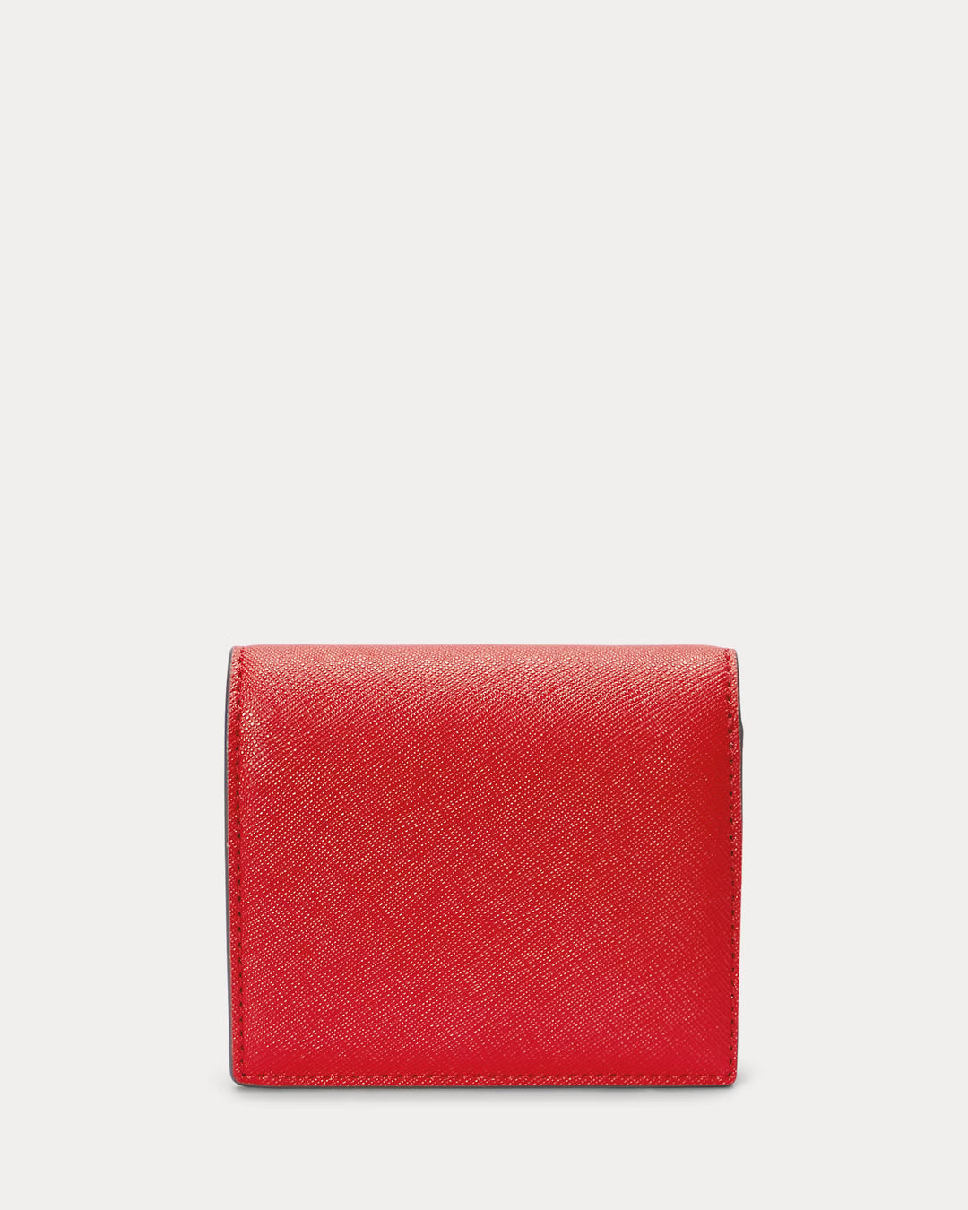 Lauren Ralph Lauren Crosshatch Leather Compact Wallet | Festive Red