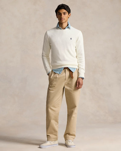 Ralph Lauren Cotton Crewneck Jumper | Deckwash White