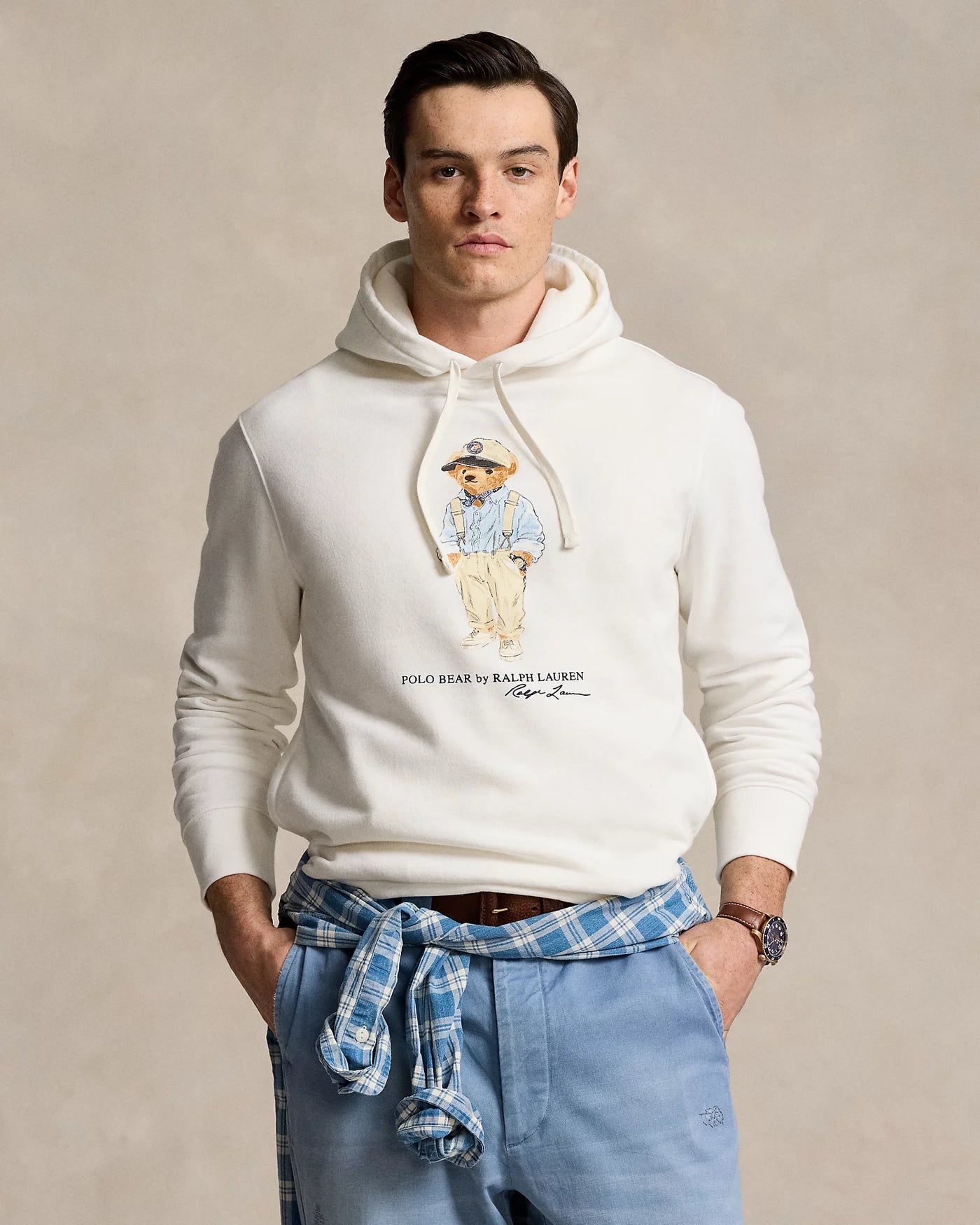 Ralph Lauren Polo Bear Fleece Hoodie | Deckwash White