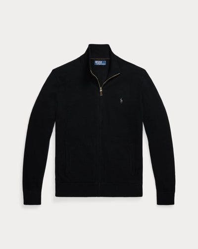 Ralph Lauren Wool Full-Zip Jumper | Black