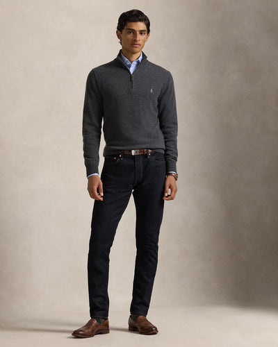 Ralph Lauren Wool Quarter-Zip Jumper | Dark Charcoal