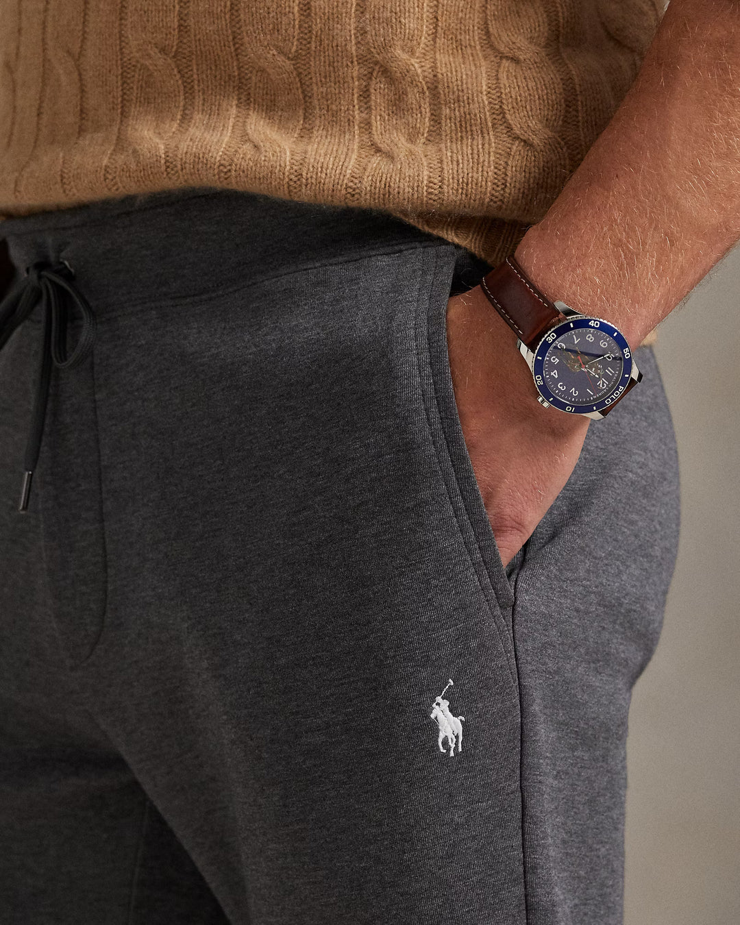 Ralph Lauren Double-Knit Jogging Bottom | Barclay Heather