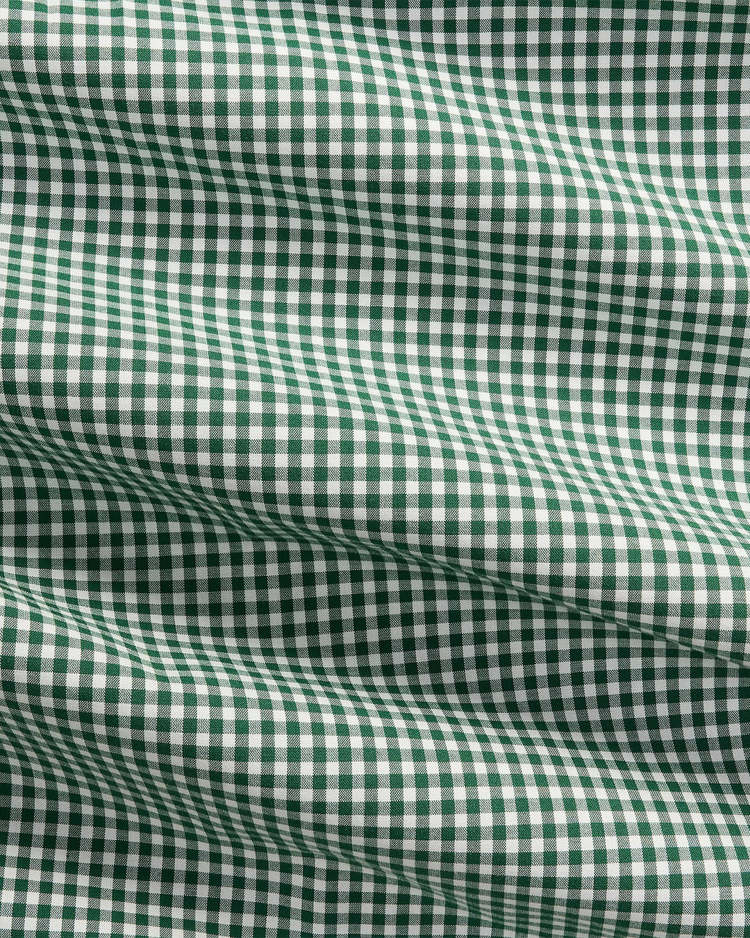 Ralph Lauren Custom Fit Gingham Stretch Poplin Shirt | Green/White