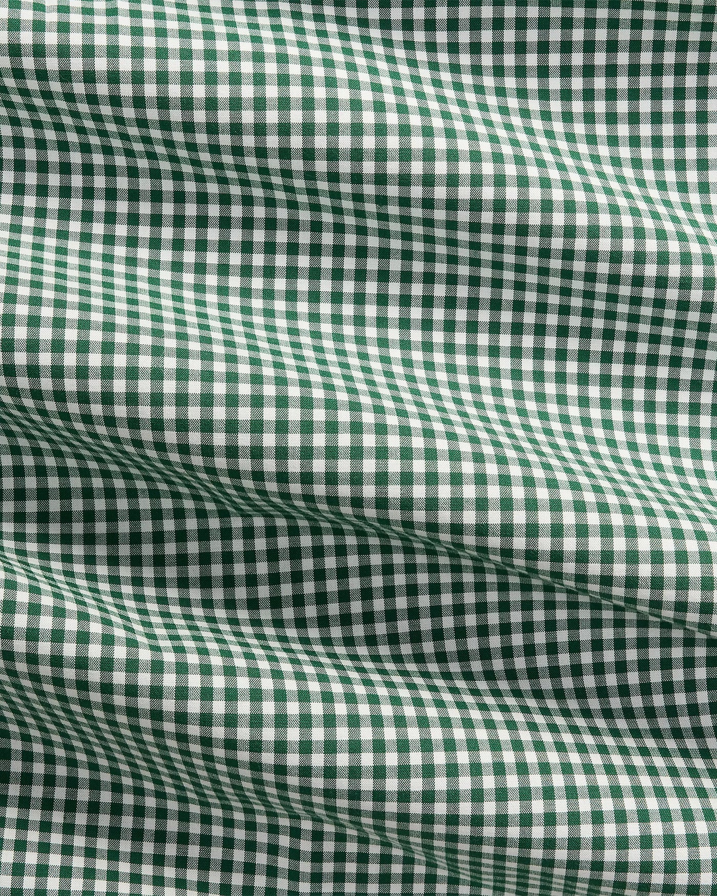 Ralph Lauren Custom Fit Gingham Stretch Poplin Shirt | Green/White