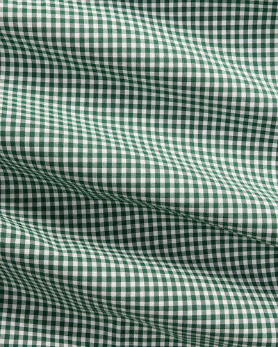 Ralph Lauren Custom Fit Gingham Stretch Poplin Shirt | Green/White