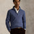 Ralph Lauren Mesh-Knit Cotton Quarter-Zip Jumper | Capri Blue