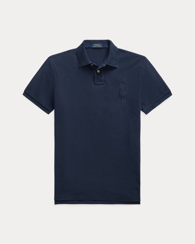 Ralph Lauren Custom Slim Fit Big Pony Mesh Polo Shirt | Cruise Navy