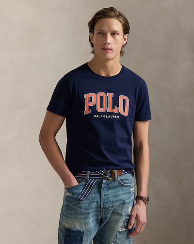 Ralph Lauren Custom Slim Fit Logo Jersey T-Shirt | Cruise Navy