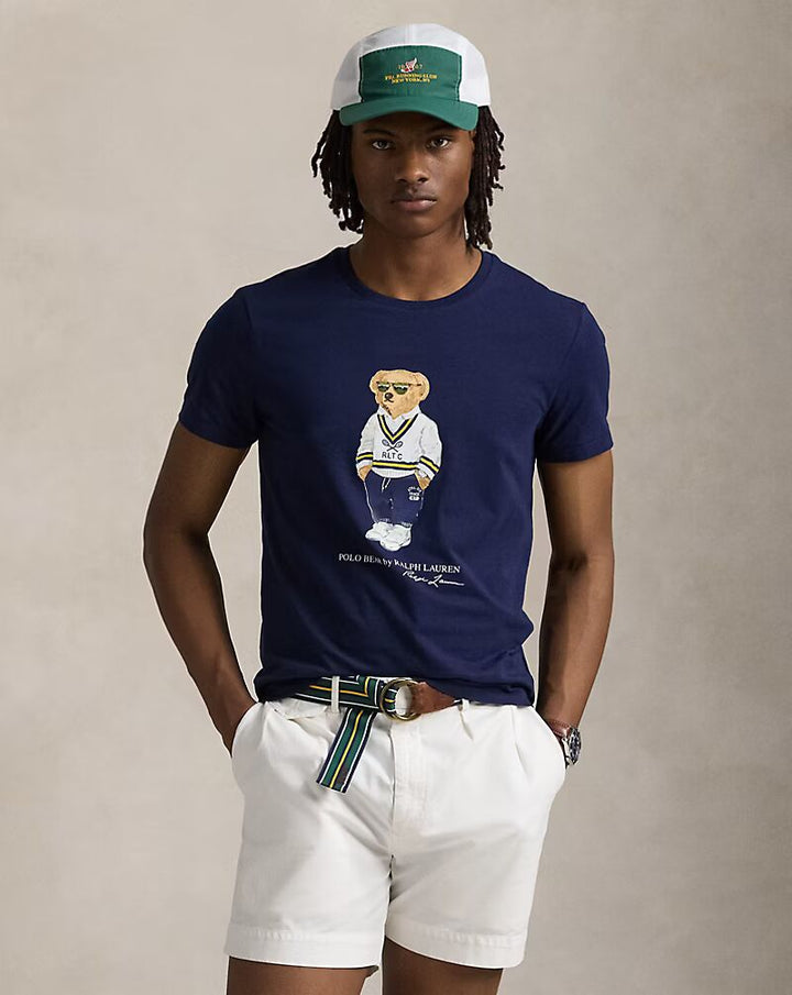 Ralph Lauren Custom Slim Fit Polo Bear Jersey T-Shirt | Newport Navy