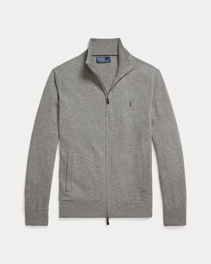 Ralph Lauren Wool Full-Zip Jumper | Grey