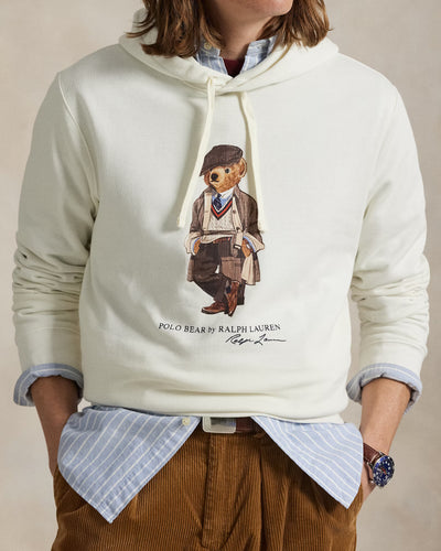 Ralph Lauren Polo Bear Fleece Hoodie | Deckwash White