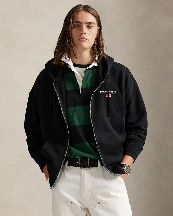 Ralph Lauren Relaxed Fit Polo Hoodie | Black