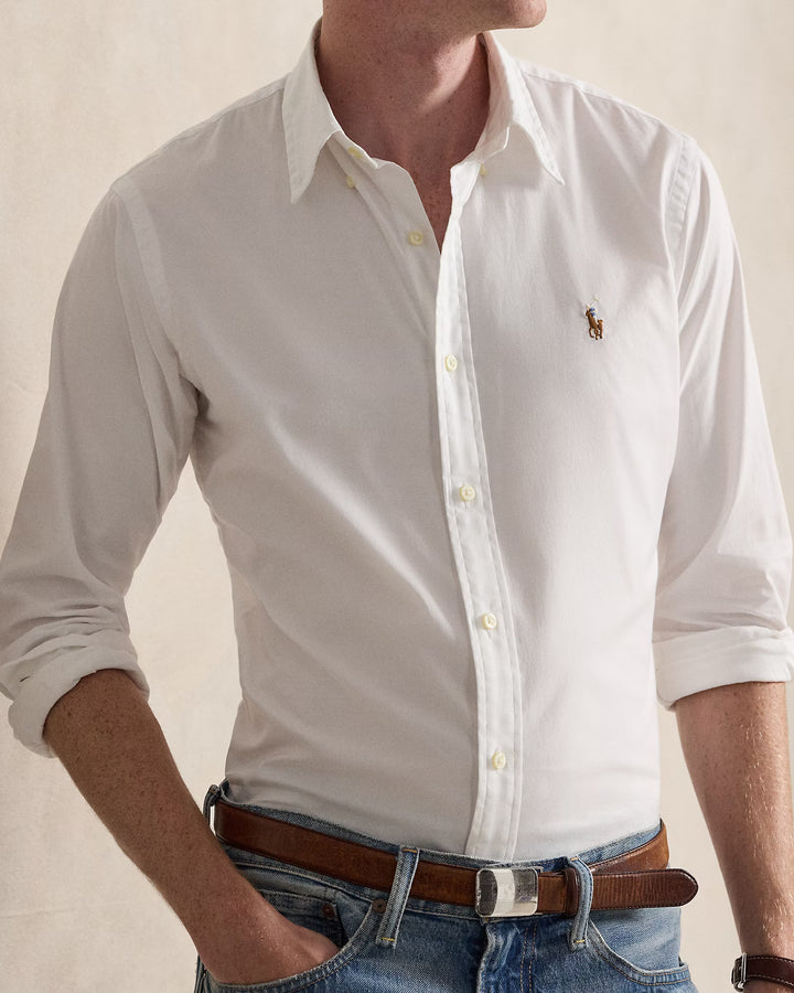 Ralph Lauren Custom Fit Stretch Oxford Shirt | White