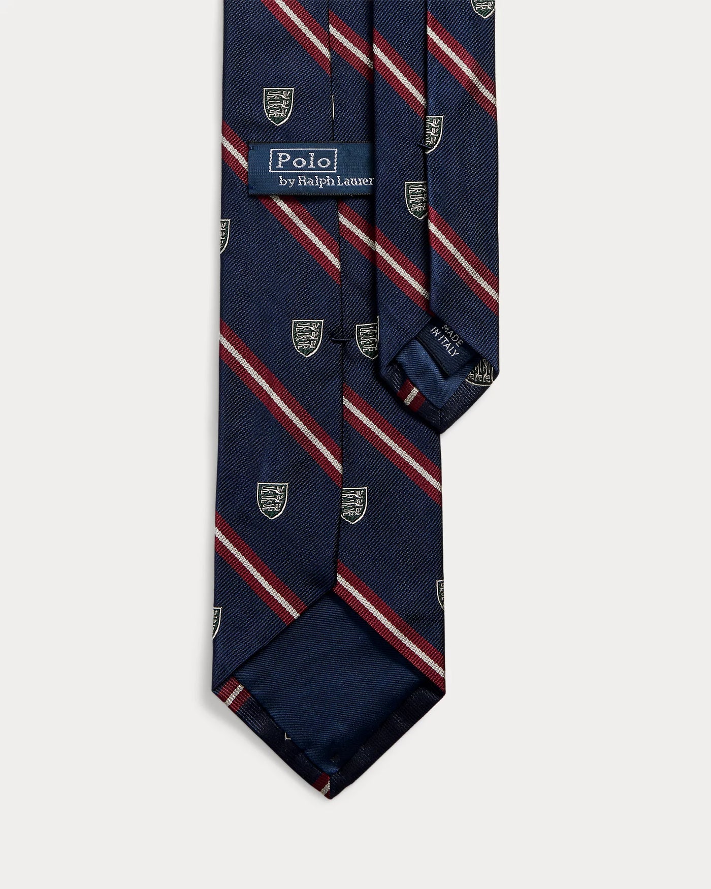 Ralph Lauren Striped Silk Repp Club Tie | Navy