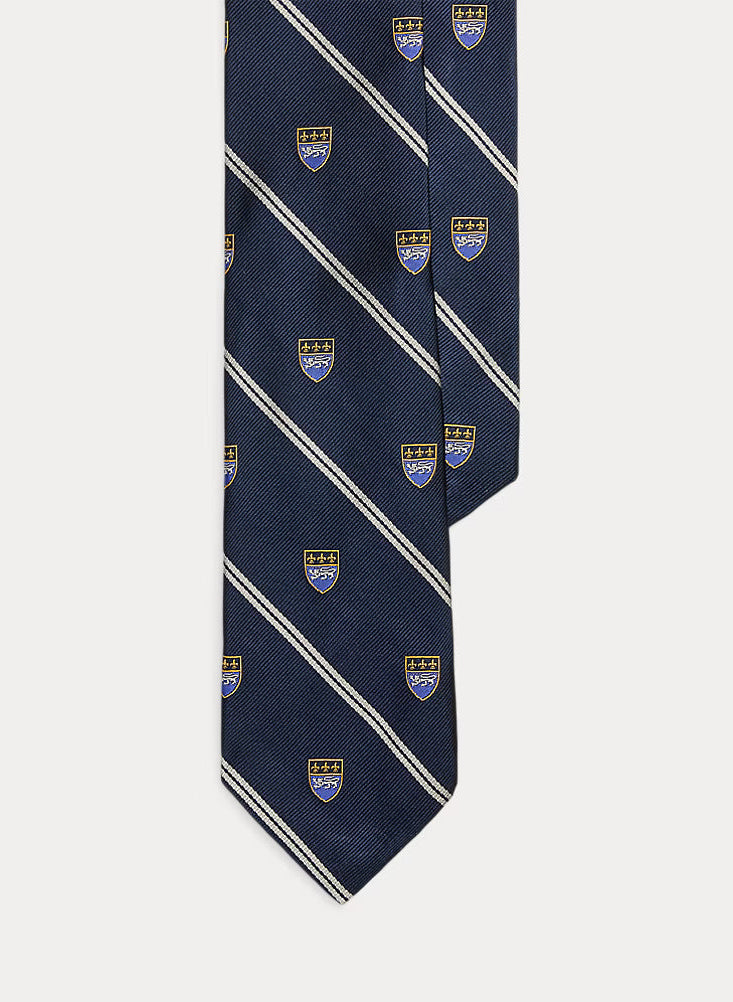 Ralph Lauren Striped Silk Club Tie | Navy