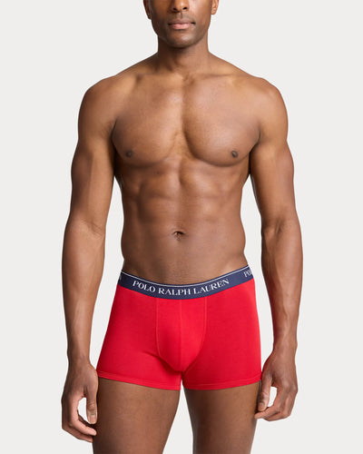 Ralph Lauren Classic Stretch-Cotton Trunk 3-Pack | Navy/Red/Blue