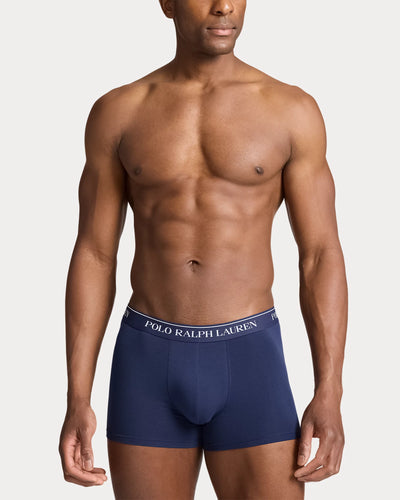 Ralph Lauren Classic Stretch-Cotton Trunk 3-Pack | Navy/Red/Blue