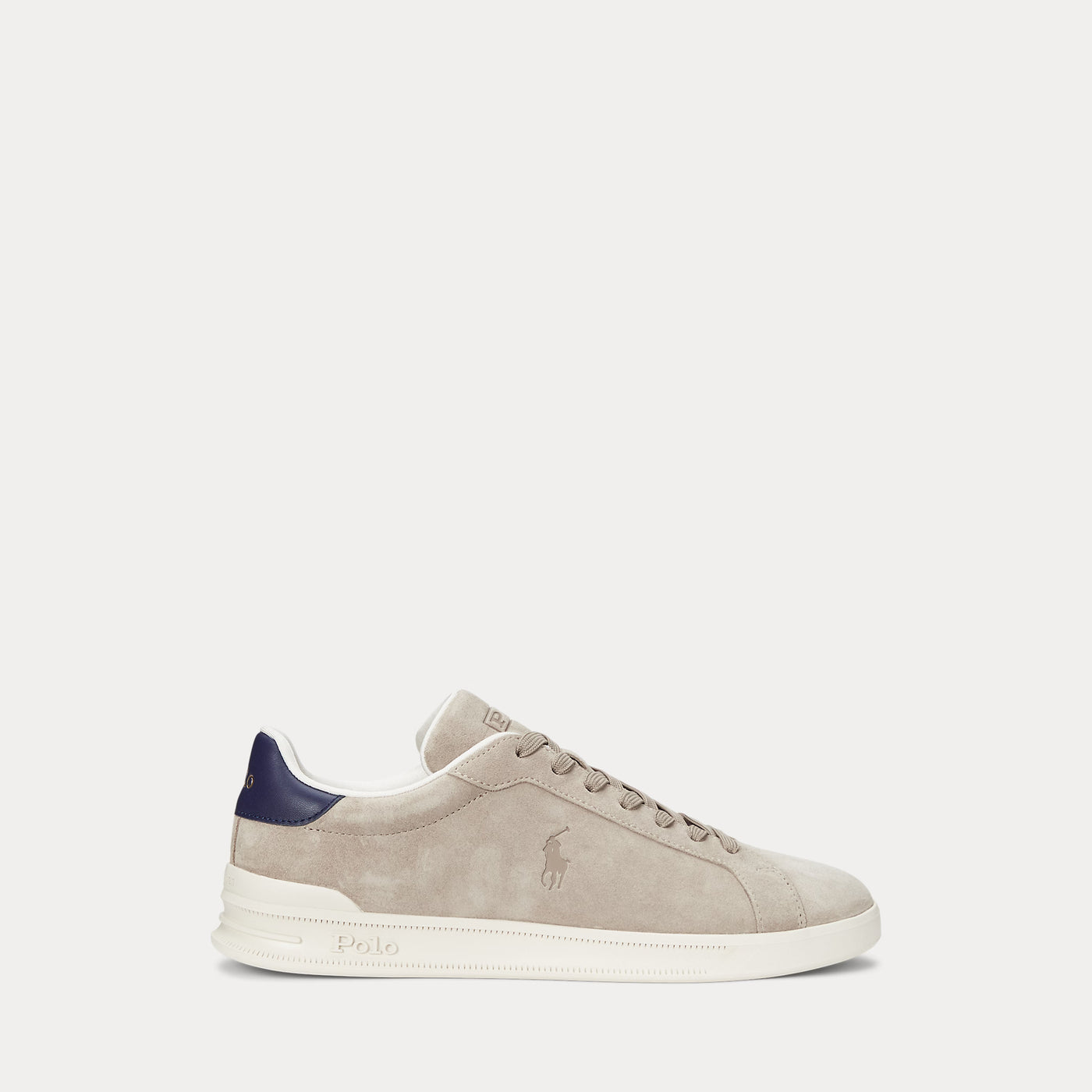 Ralph Lauren Heritage Court II Suede Trainer | Milkshake/Navy