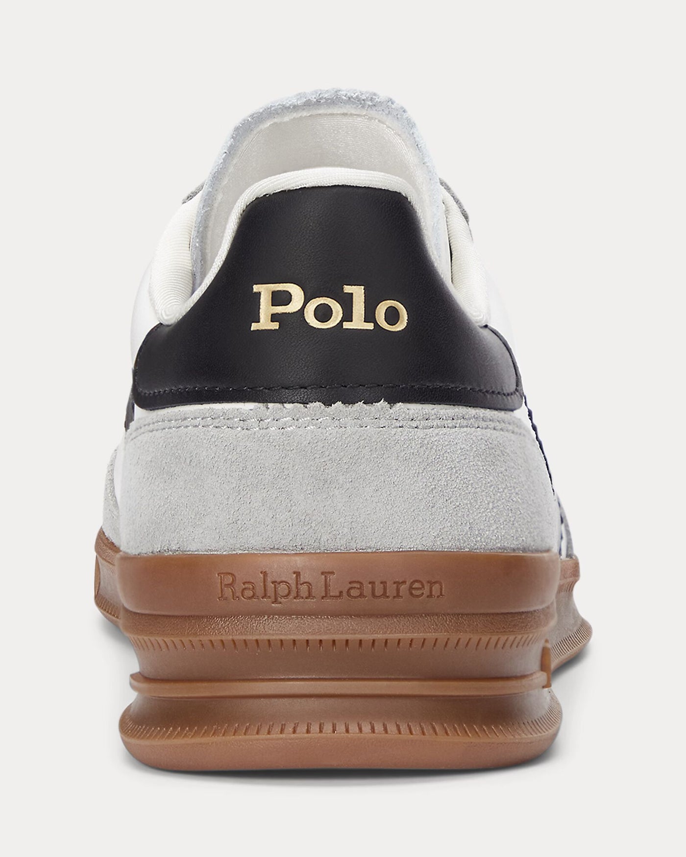 Ralph Lauren Heritage Aera Leather-Suede Trainer | White/Grey/Black