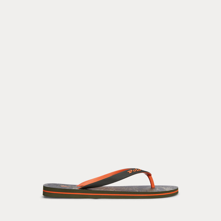 Ralph Lauren Women's Bolt Print Flip-Flop | Orange Scenic